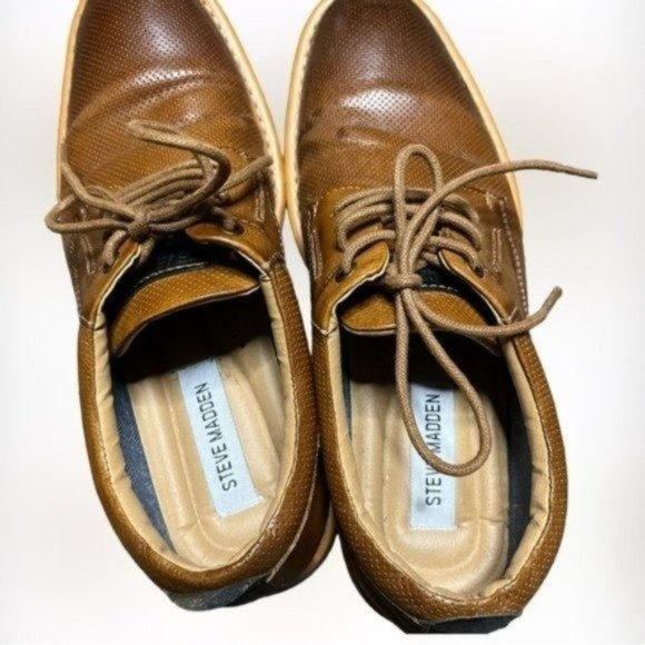 Steve Madden Brown Leather Oxford Dress Shoes Lace Up Mens 7.5 main image 8